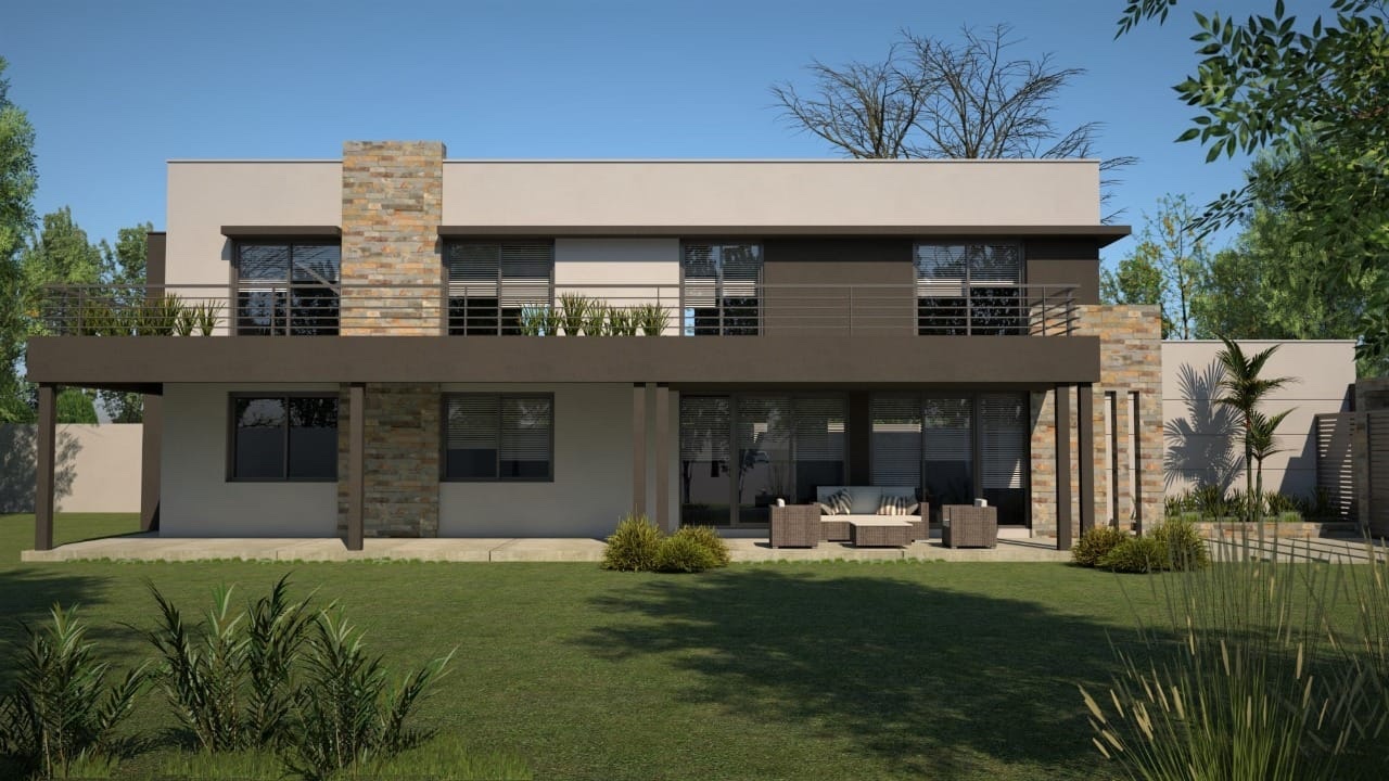 Patio de la vivienda 3D